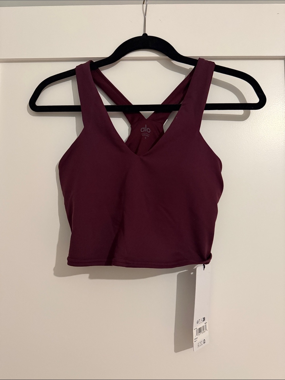 NWT ALO Yoga Burgundy real bra tank
